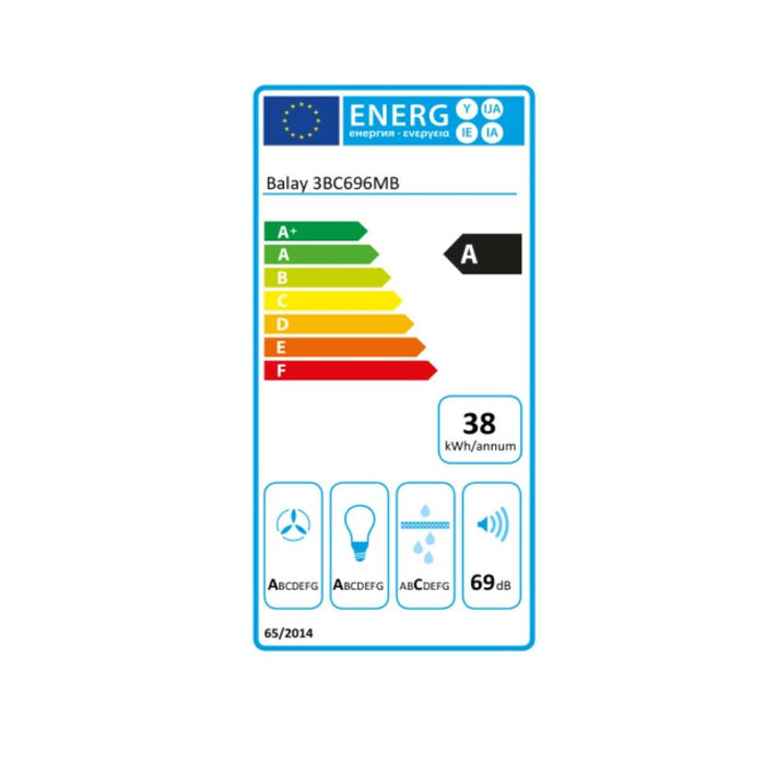 Hotă Convențională Balay 3BC696MB 90 cm 600 m3/h 69 dB 220W Alb