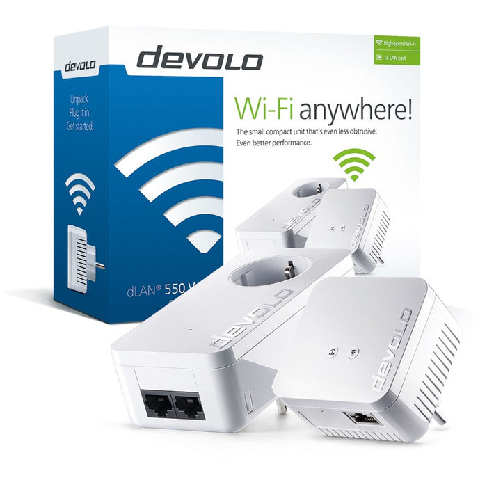 Adaptor PLC devolo DLAN 550 WIFI STARTER KIT