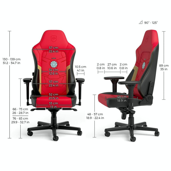 Scaun Gaming Noblechairs HERO Iron Man Edition Negru Roșu