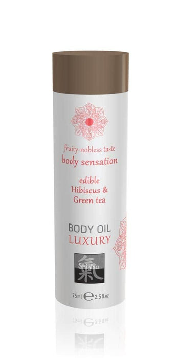 Ulei de masaj, Shiatsu Luxury, aromă de hibiscus și ceai verde, 75 ml