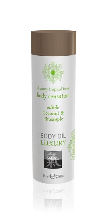 Ulei de masaj corporal, Shiatsu Luxury, aromă de cocos și ananas, 75 ml