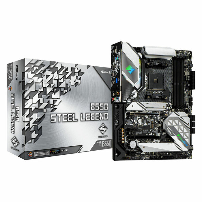 Placă de Bază ASRock B550 STEEL LEGEND AMD B550 AMD AMD AM4