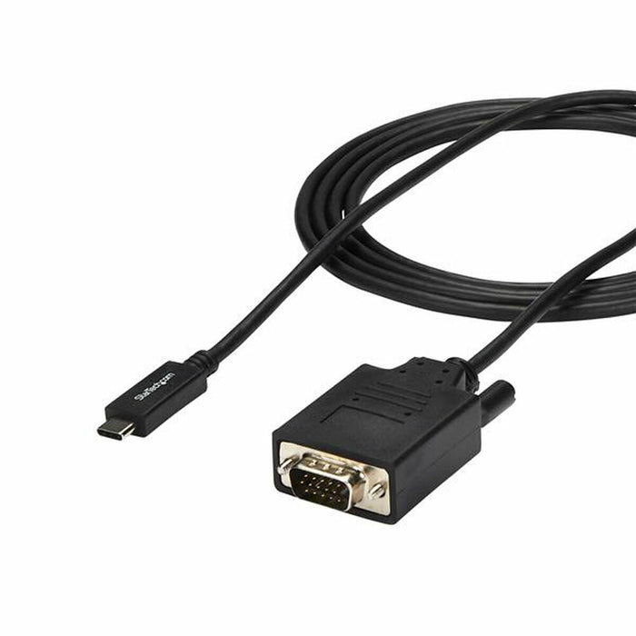Cablu USB C la VGA Startech CDP2VGAMM2MB 2 m Negru