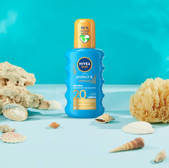 Nivea Sun Protect & Bronze - ulei-spray cu protectie solara pentru bronzare, SPF 20 – 200 ml
