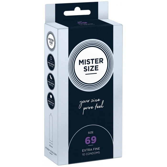 Prezervative, Mister Size 69, extra fine, lățime nominală 69 mm, 10 buc