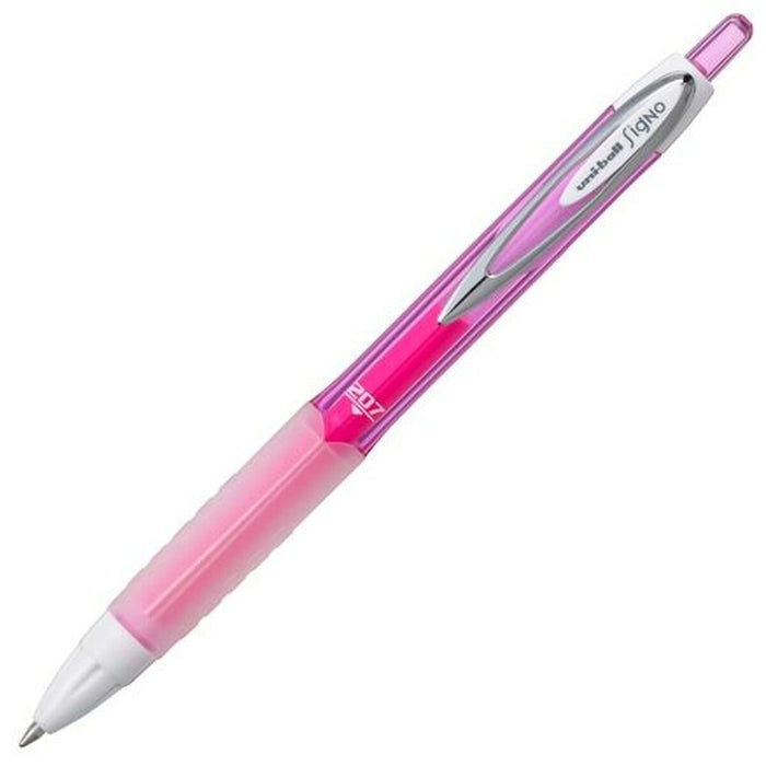 Stilou cu cerneală lichidă Uni-Ball Rollerball Signo UM-207 Albastru închis 0,4 mm (12 Piese)