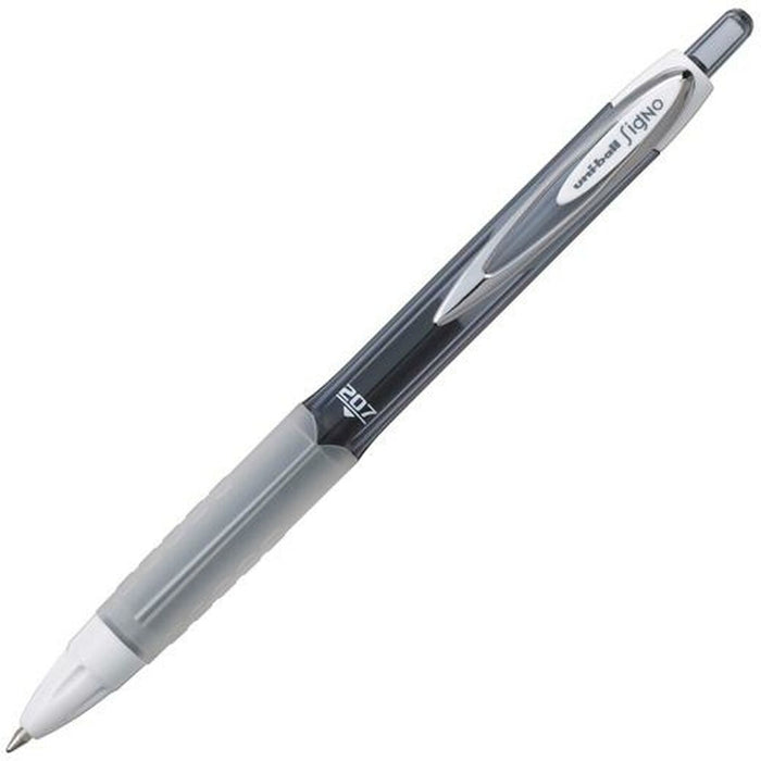 Stilou cu cerneală lichidă Uni-Ball Rollerball Signo UM-207 Negru 0,4 mm (12 Piese)