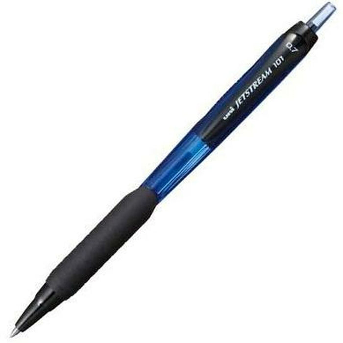 Stilou cu cerneală lichidă Uni-Ball Rollerball Jestsream SXN-101 Albastru (12 Piese)
