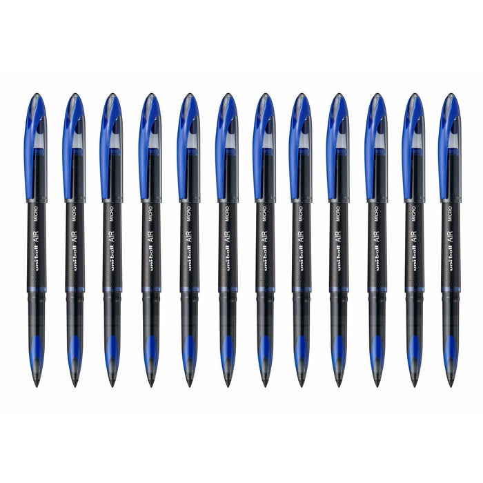 Stilou cu cerneală lichidă Uni-Ball Air Micro UBA-188-M Albastru 0,5 mm (12 Piese)
