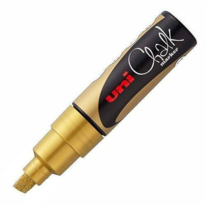 Markere cu cretă lichidă Uni-Ball PWE-8K Auriu* (6 Piese)