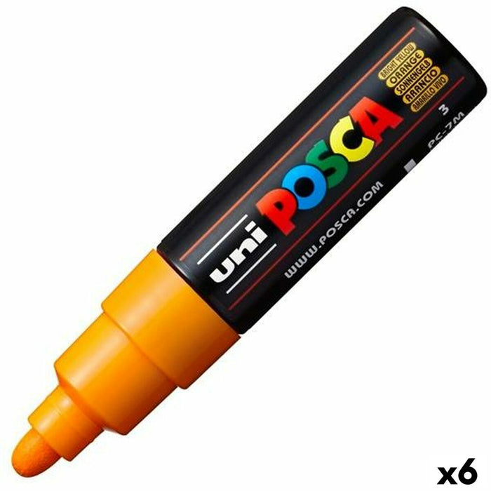 Marker permanent POSCA Portocaliu (6 Unități)