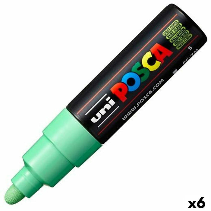 Carioci POSCA PC-7M Verde deschis (6 Unități)