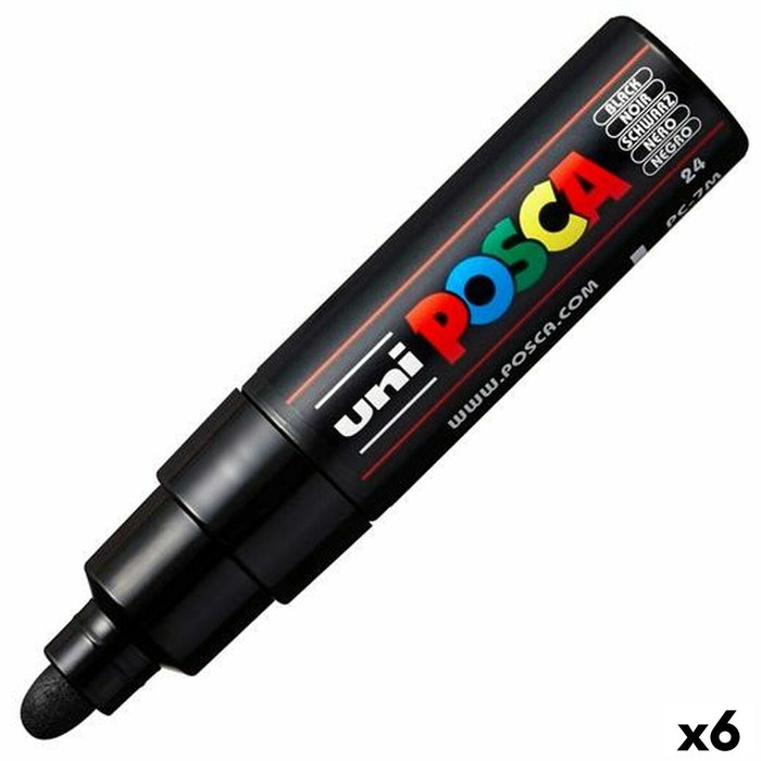 Cariocă POSCA PC-7M Negru (6 Unități)