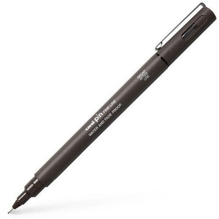 Marker permanent Uni-Ball PIN01-200(S) Gri închis 12 Piese