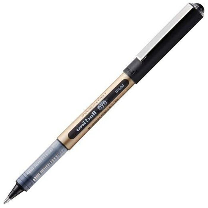 Stilou cu cerneală lichidă Uni-Ball Rollerball Eye Broad UB-150 Negru 1 mm (12 Piese)