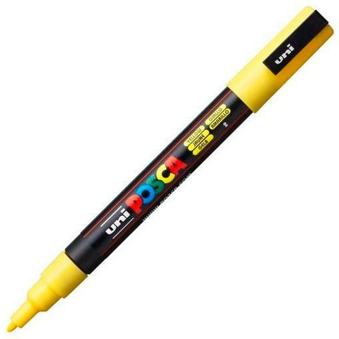 Marker POSCA PC-3M Galben (6 Unități)