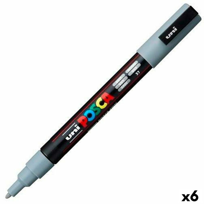 Cariocă POSCA PC-3M Gri (6 Unități)
