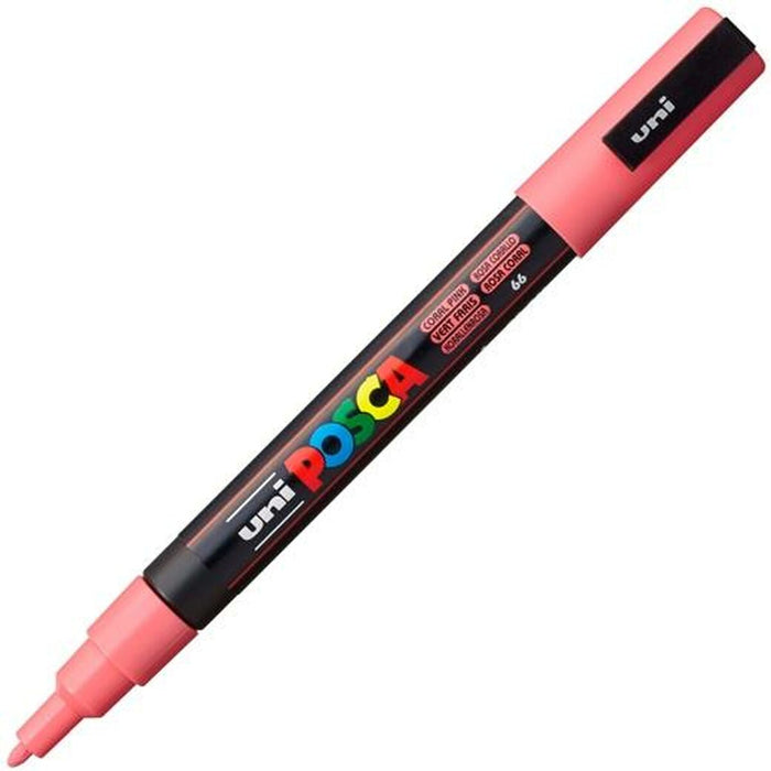 Marker POSCA PC-3M Coral Roz (6 Unități)