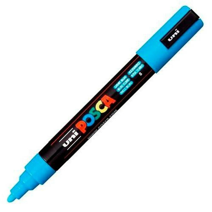 Carioci POSCA PC-5M Albastru deschis (6 Unități)