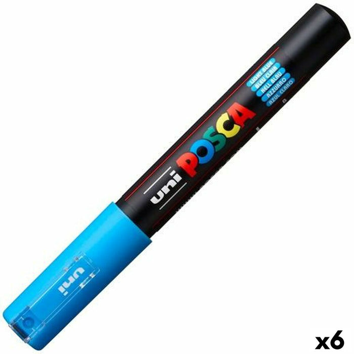 Cariocă POSCA PC-1M Albastru Albastru deschis (6 Unități)