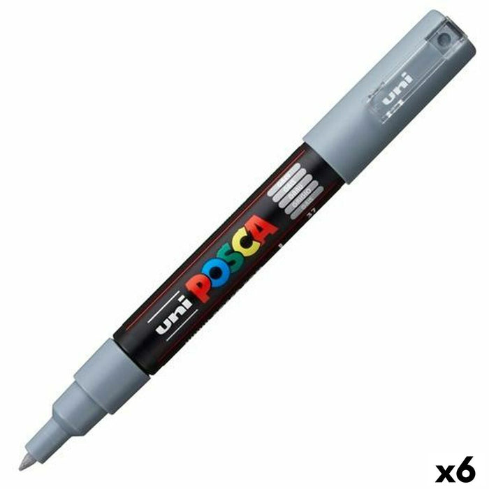 Carioci POSCA PC-1M Gri (6 Unități)