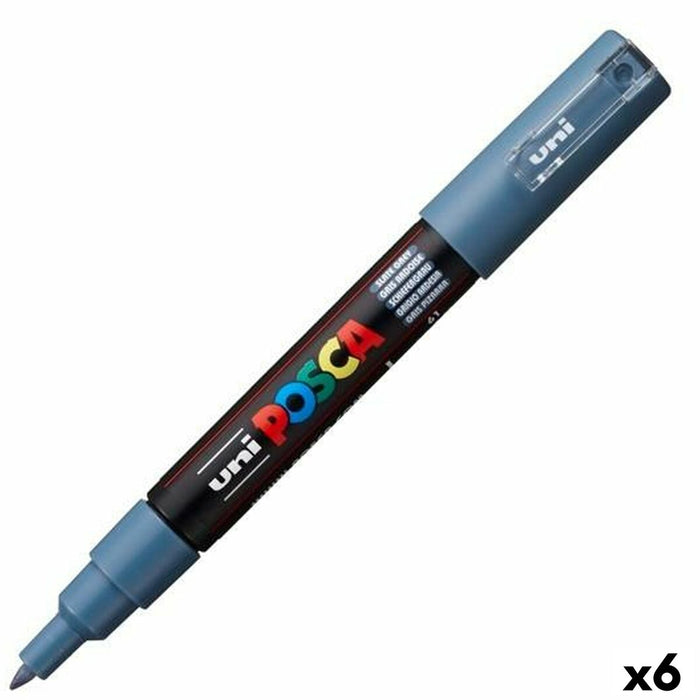 Carioci POSCA PC-1M Gri închis (6 Unități)