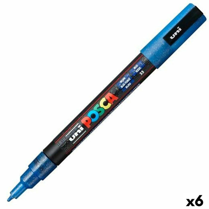 Marker POSCA PC-3ML Albastru (6 Unități)