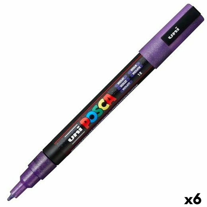 Marker POSCA PC-3ML Violet (6 Unități)