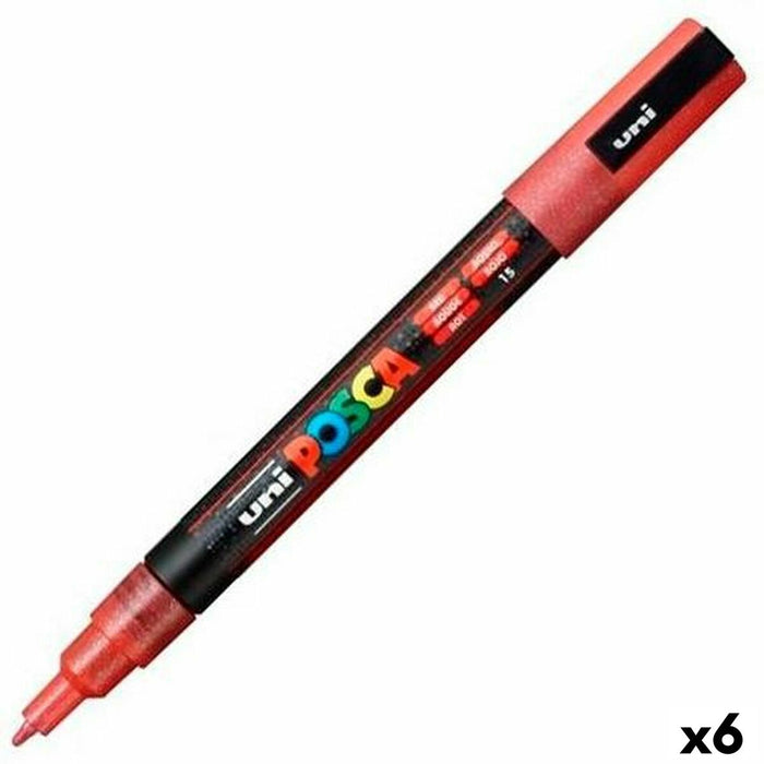Marker POSCA PC-3ML Roșu (6 Unități)