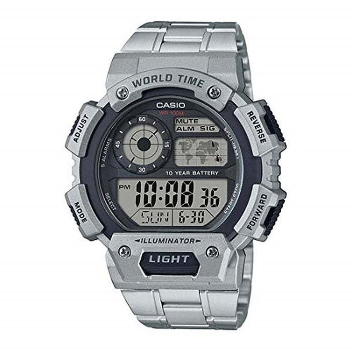Ceas Bărbați Casio ILLUMINATOR WORLDTIME Negru Argintiu (Ø 48 mm)
