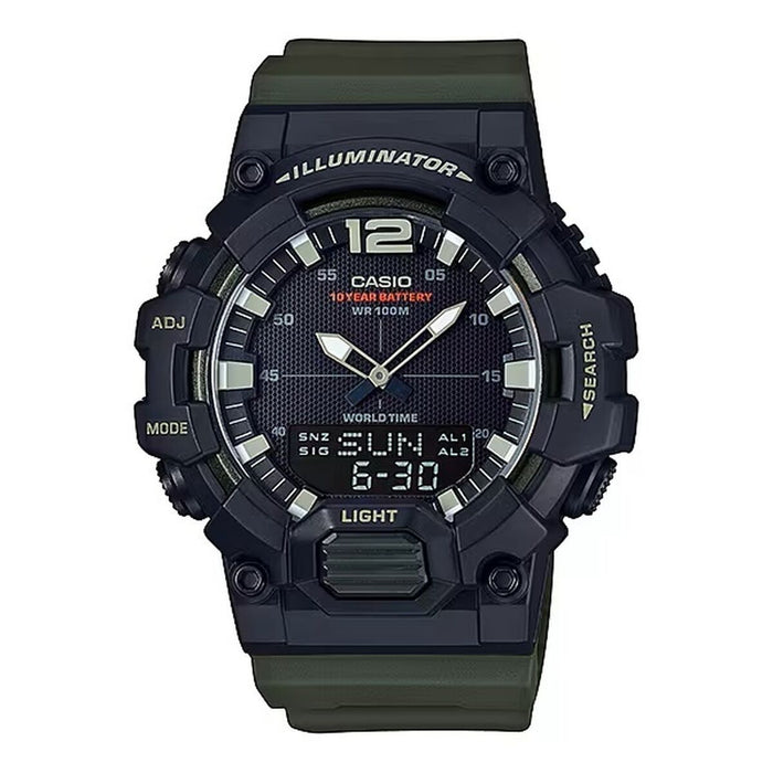Ceas Bărbați Casio ILLUMINATOR Black - Army Green (Ø 49 mm)