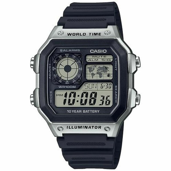 Ceas Bărbați Casio AE-1200WH-1CVEF Negru Gri (Ø 40 mm)