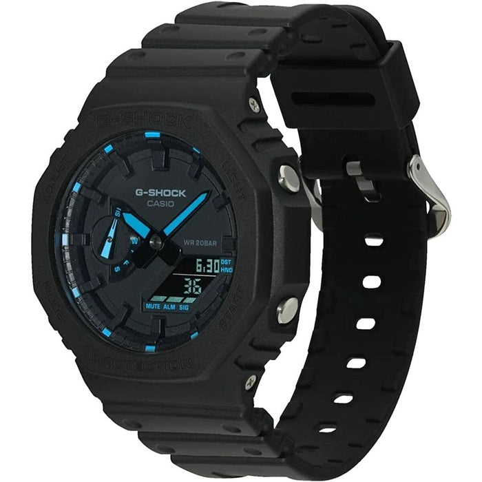 Ceas Bărbați Casio G-Shock OAK - NEON BLUE INDEX Negru (Ø 45 mm)