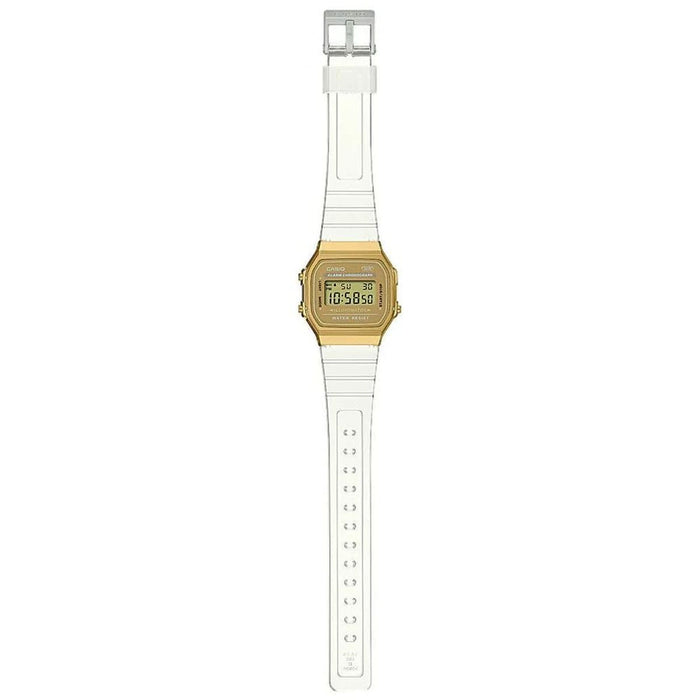 Ceas Unisex Casio VINTAGE COLLECTION - TRANSPARENT BAND - GOLD (Ø 36 mm)