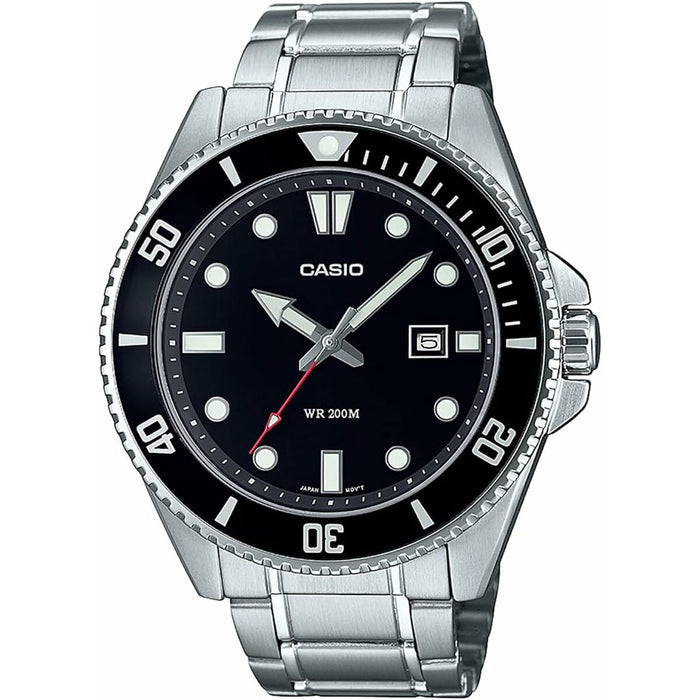 Ceas Bărbați Casio MDV-107D-1A1VEF Negru Argintiu (Ø 46 mm)