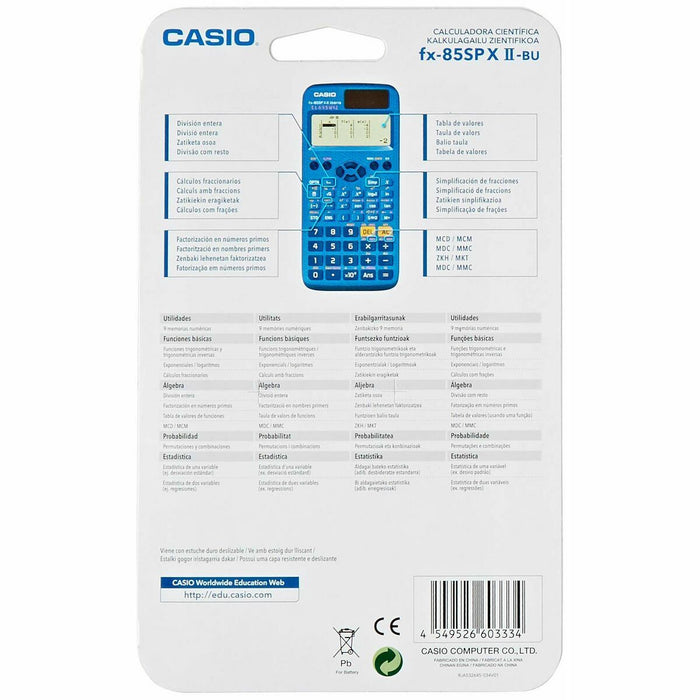 Calculator științific Casio FX-85SPX-II Albastru