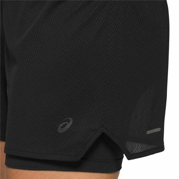 Pantaloni Scurți Sport pentru Damă Asics Ventilate 2-N-1 Negru