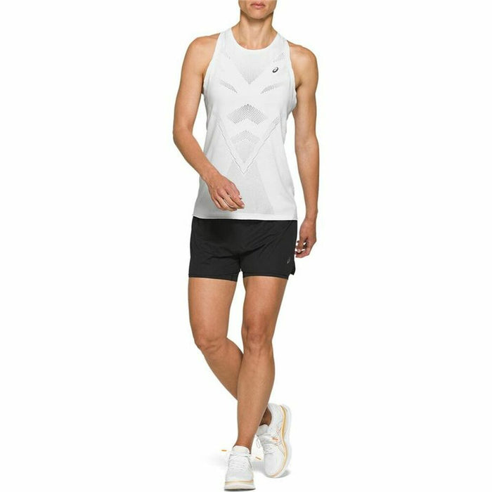 Pantaloni Scurți Sport pentru Damă Asics Ventilate 2-N-1 Negru