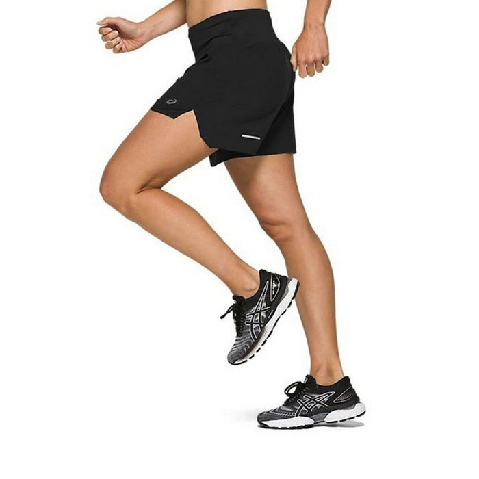 Pantaloni Scurți Sport pentru Damă Asics Road 5.5In Negru