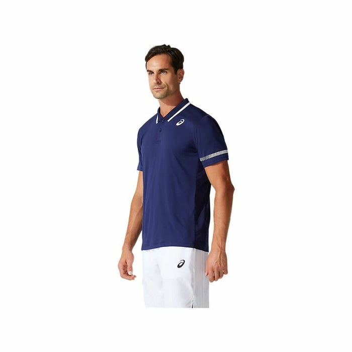 Tricou Polo cu Mânecă Scurtă Bărbați Asics Court Albastru închis