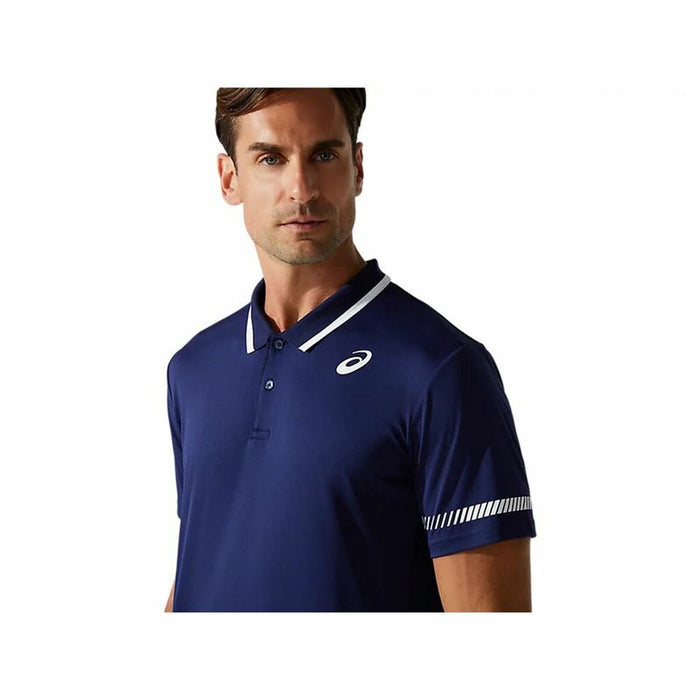 Tricou Polo cu Mânecă Scurtă Bărbați Asics Court Albastru închis