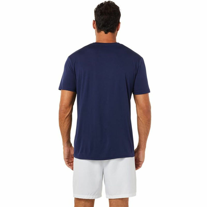 Tricou cu Mânecă Scurtă Bărbați Asics Court Albastru