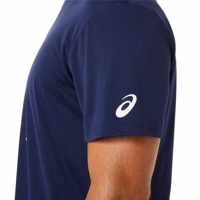 Tricou cu Mânecă Scurtă Bărbați Asics Court Albastru