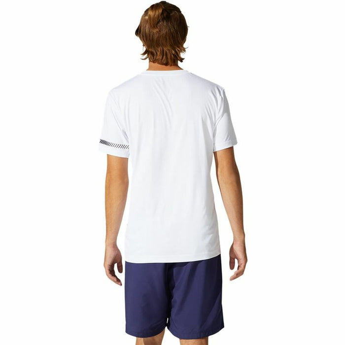 Tricou cu Mânecă Scurtă Bărbați Asics Court Alb
