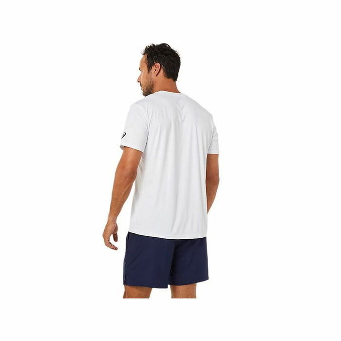 Tricou cu Mânecă Scurtă Bărbați Asics Court Spiral Tee Alb