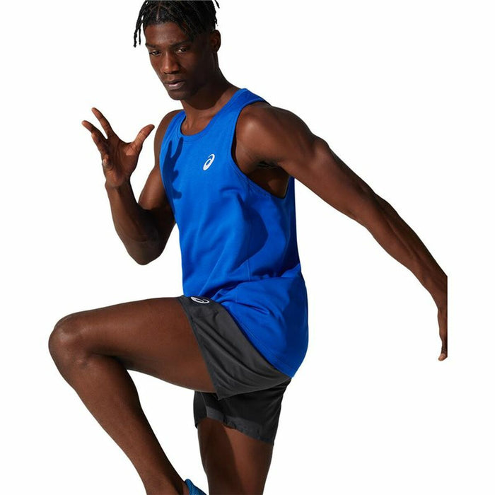 Tricou de Bărbați fără Mâneci Asics Core Singlet Albastru