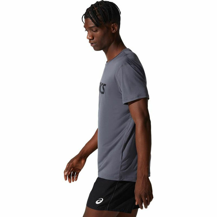 Tricou cu Mânecă Scurtă Bărbați Asics Core Gri închis