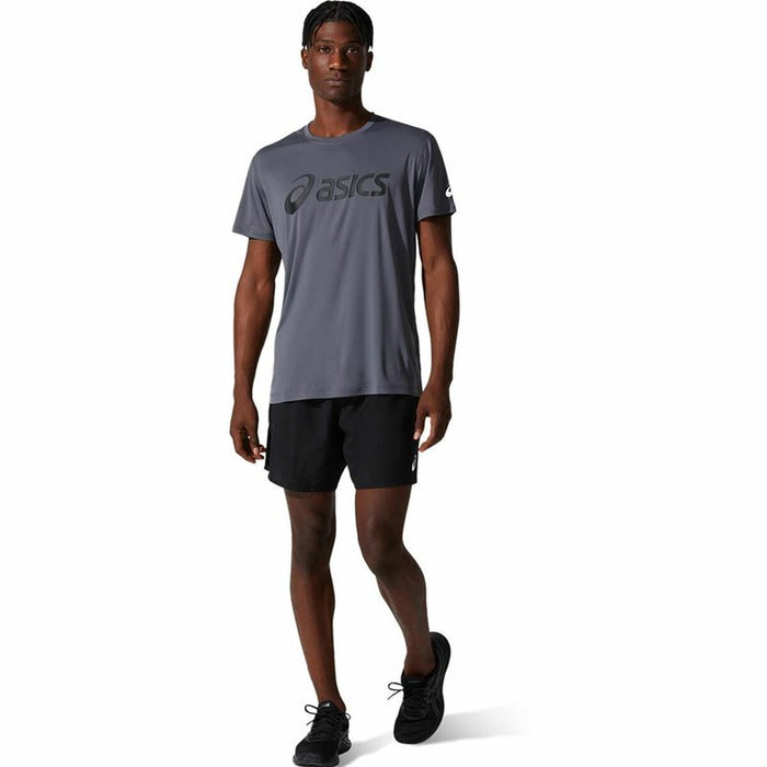 Tricou cu Mânecă Scurtă Bărbați Asics Core Gri închis