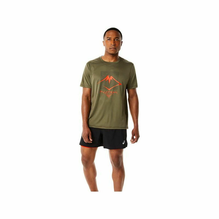 Tricou cu Mânecă Scurtă Bărbați Asics FUJITRAIL Verde