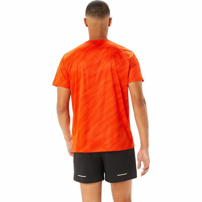 Tricou cu Mânecă Scurtă Bărbați Asics Core All Over Print Portocaliu